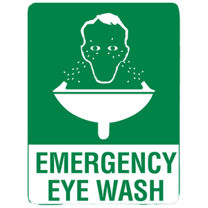 Small Metal Emergency Eyewash Sign 30 x 22.5cm