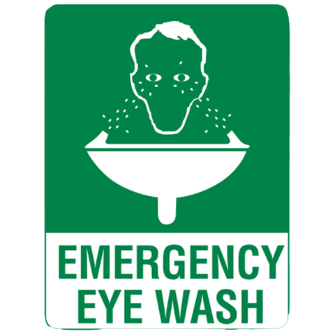 Small Metal Emergency Eyewash Sign 30 x 22.5cm