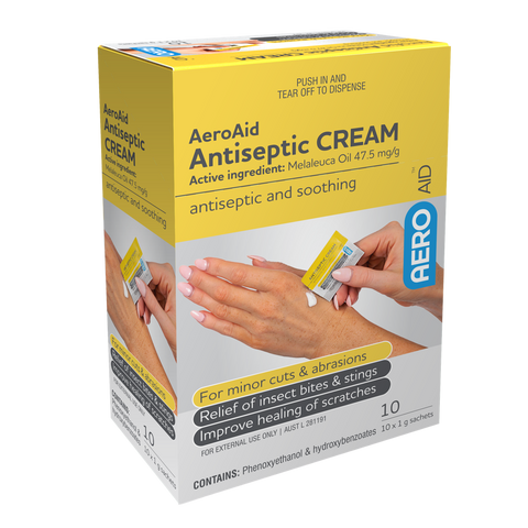 AEROAID Antiseptic Cream Sachet 1g Box/10