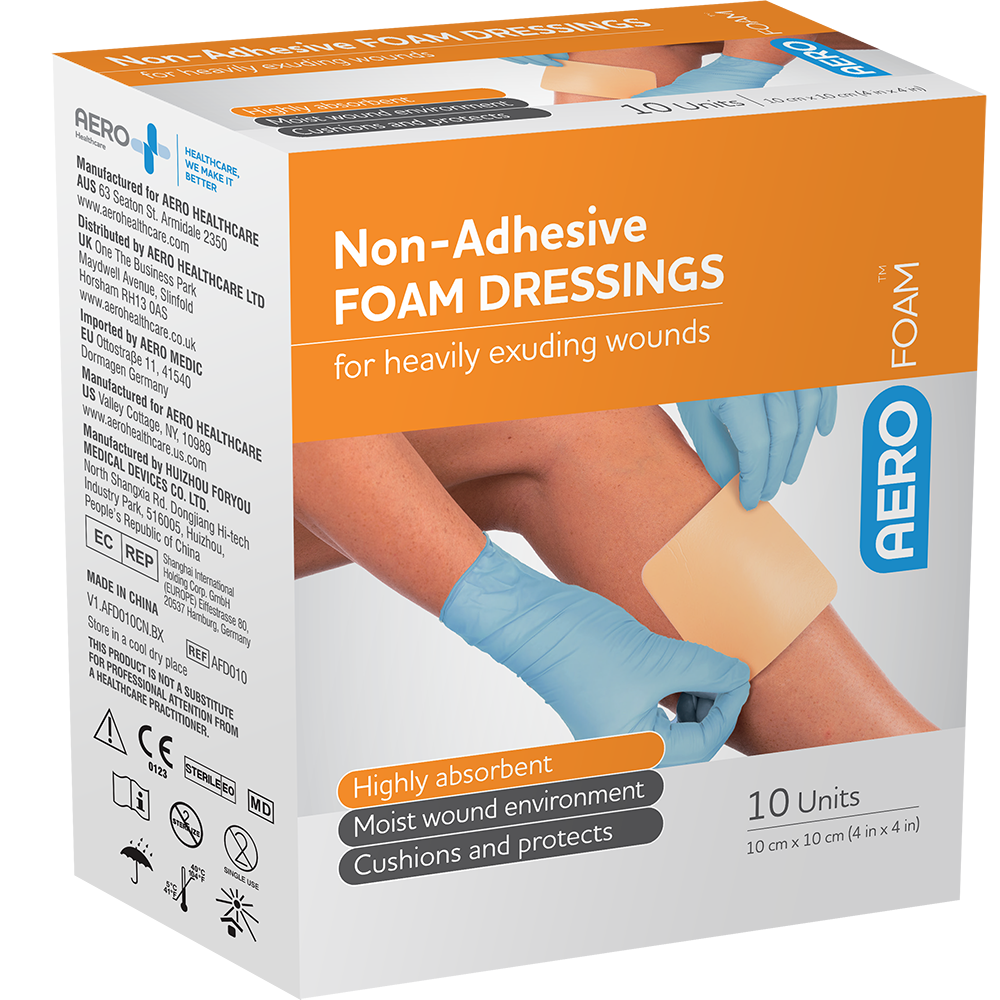 AEROFOAM Non-Adhesive Foam Dressing 10 x 10cm