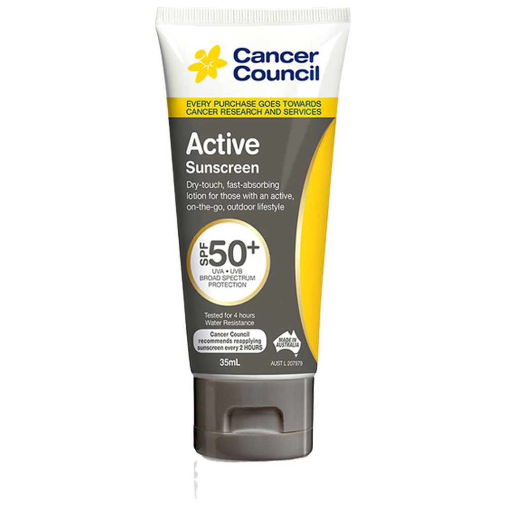 CANCER COUNCIL SPF50+ Active Sunscreen Traveller 35mL (GST Free)