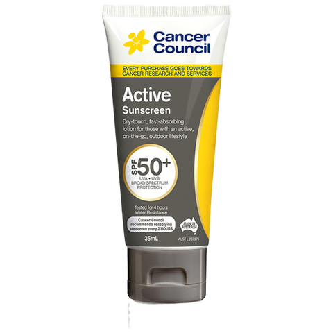 CANCER COUNCIL SPF50+ Active Sunscreen Traveller 35mL (GST Free)