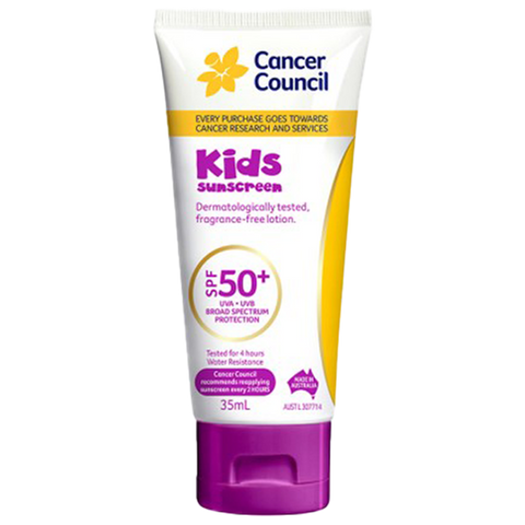 CANCER COUNCIL SPF50+ Kids Sunscreen Tube 35mL (GST Free)