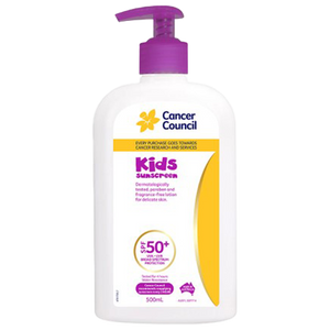 CANCER COUNCIL SPF50+ Kids Sunscreen Pump 500mL (GST Free)