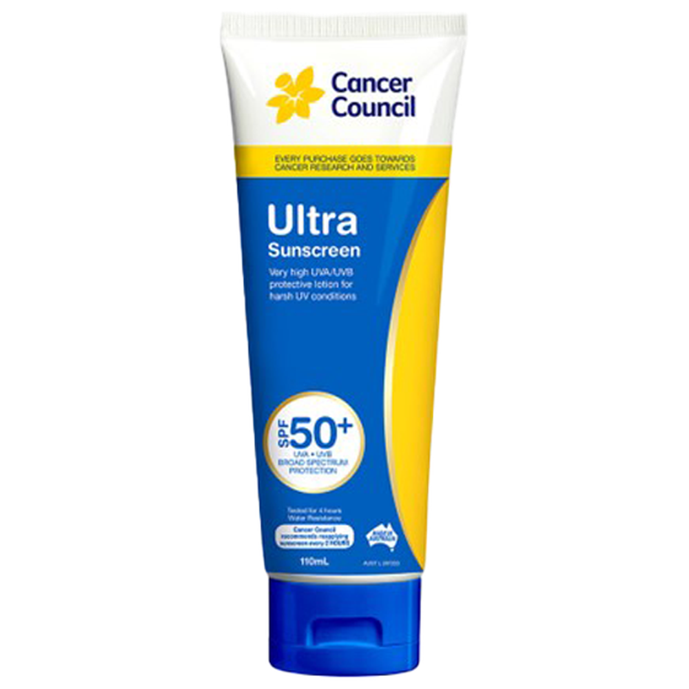 CANCER COUNCIL SPF50+ Ultra Sunscreen Tube 110mL (GST Free)