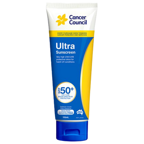 CANCER COUNCIL SPF50+ Ultra Sunscreen Tube 110mL (GST Free)