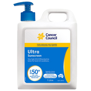 CANCER COUNCIL SPF50+ Sunscreen Ultra Pump 1L (GST Free)