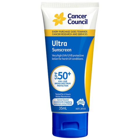 CANCER COUNCIL SPF50+ Ultra Sunscreen Traveller 35mL (GST Free)