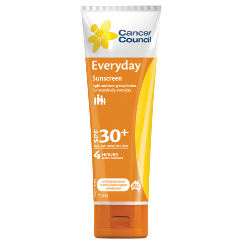 CANCER COUNCIL SPF30+ Everyday Sunscreen Tube 110mL (GST Free)