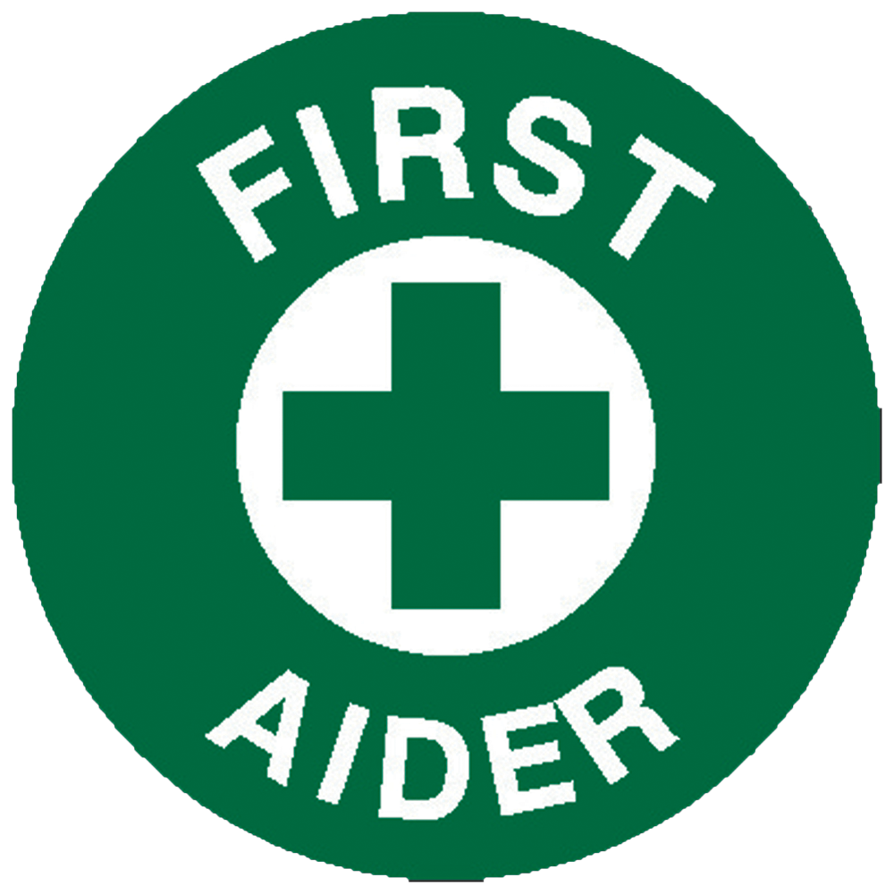 Round First Aider Sticker - Qty 5