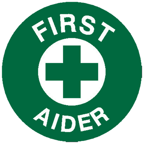 Round First Aider Sticker - Qty 5