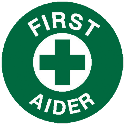 First Aider Sticker 5 x 5cm Sheet/5