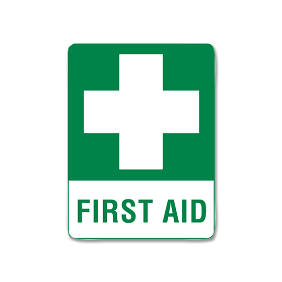 Small Poly First Aid Sign