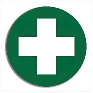 First Aid Cross Sticker 5 x 5cm Sheet/5