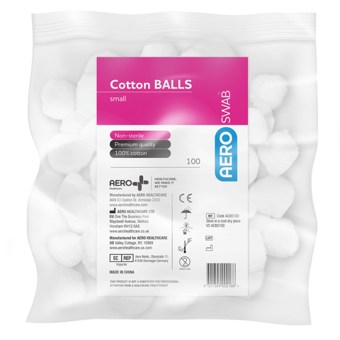 AEROSWAB Small Cotton Balls Bag/100