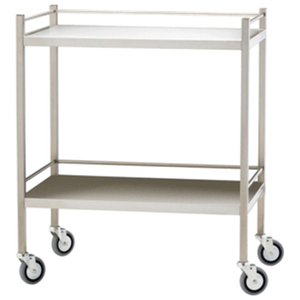 Large Stainless Steel Trolley with Rails 110 x 50 x 97cm