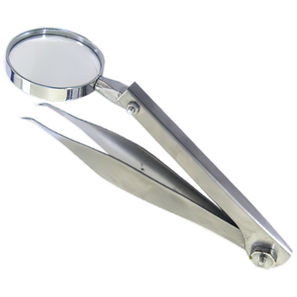 AEROINSTRUMENTS Stainless Steel Magnifying Glass Forceps 11cm