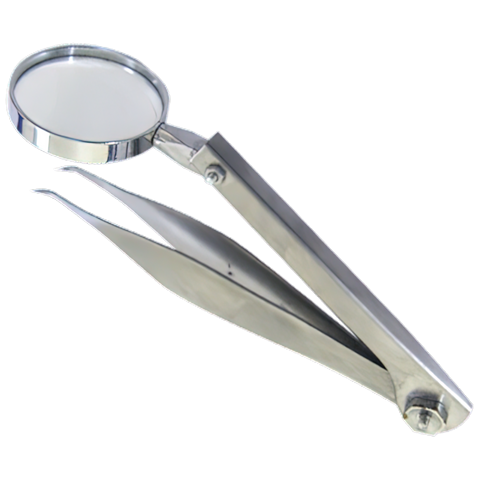 AEROINSTRUMENTS Stainless Steel Magnifying Glass Forceps 11cm