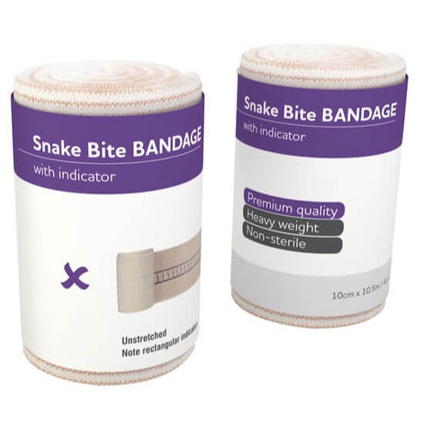Premium Snake Bite Bandages with Continuous Indicator 4.5m - 12 Pack