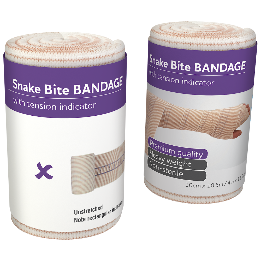 Premium Long Snake Bite Bandages with Indicators - 12 Pack