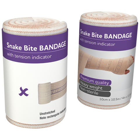 Premium Long Snake Bite Bandages with Indicators - 12 Pack