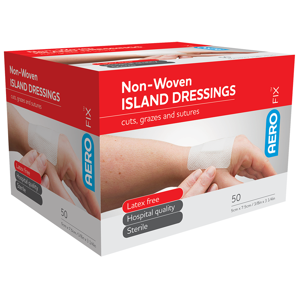 AEROFIX Non-Woven Island Dressing 5 × 7.5cm Box/50