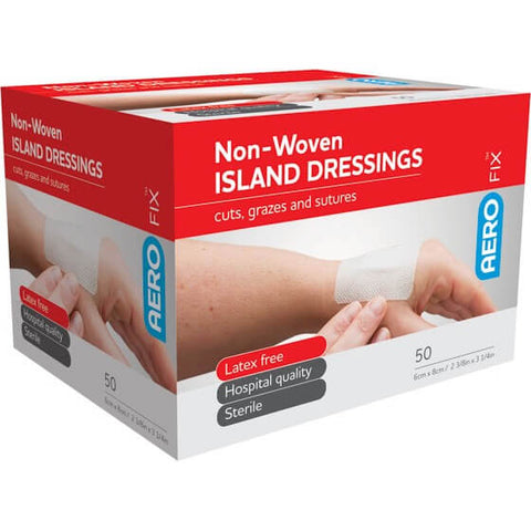 Non-Woven Island Dressings 6cm x 8cm - Box of 50