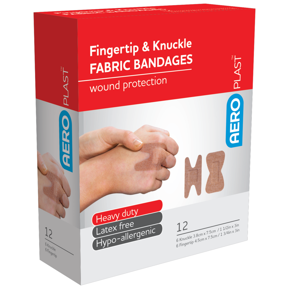 Premium Fabric Bandages (Fingertip & Knuckle Dressings) - Box of 12