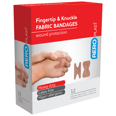 Premium Fabric Bandages (Fingertip & Knuckle Dressings) - Box of 12