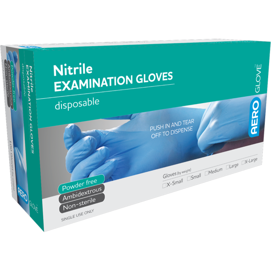 Nitrile Powder Free Gloves X-Large - Box of 100