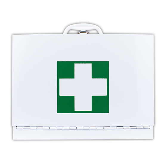 Small Metal Drop Front First Aid Cabinet