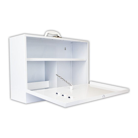 Medium Metal Drop Front First Aid Cabinet