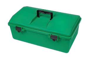 AEROCASE Green Plastic Tacklebox with 1 Liftout Tray 30 x 46.5 x 18cm