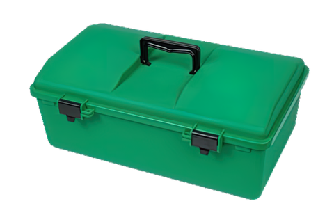 Large Liftout Tray Green Plastic First Aid Toolbox