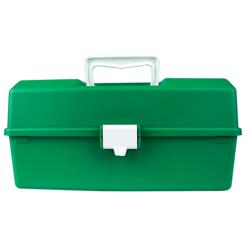 AEROCASE Green Plastic Tacklebox with 1 Tray 16 x 33 x 19cm