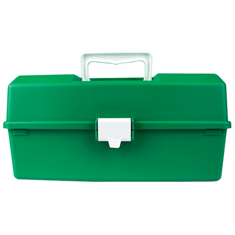 Small One Tray Green Plastic First Aid Toolbox