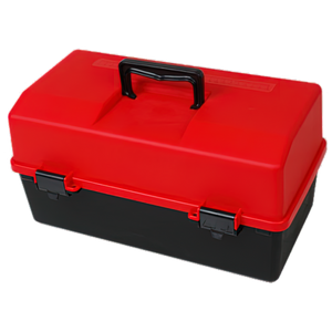 AEROCASE Red and Black Plastic Tacklebox with 6 Trays 30 x 46.5 x 25.4cm