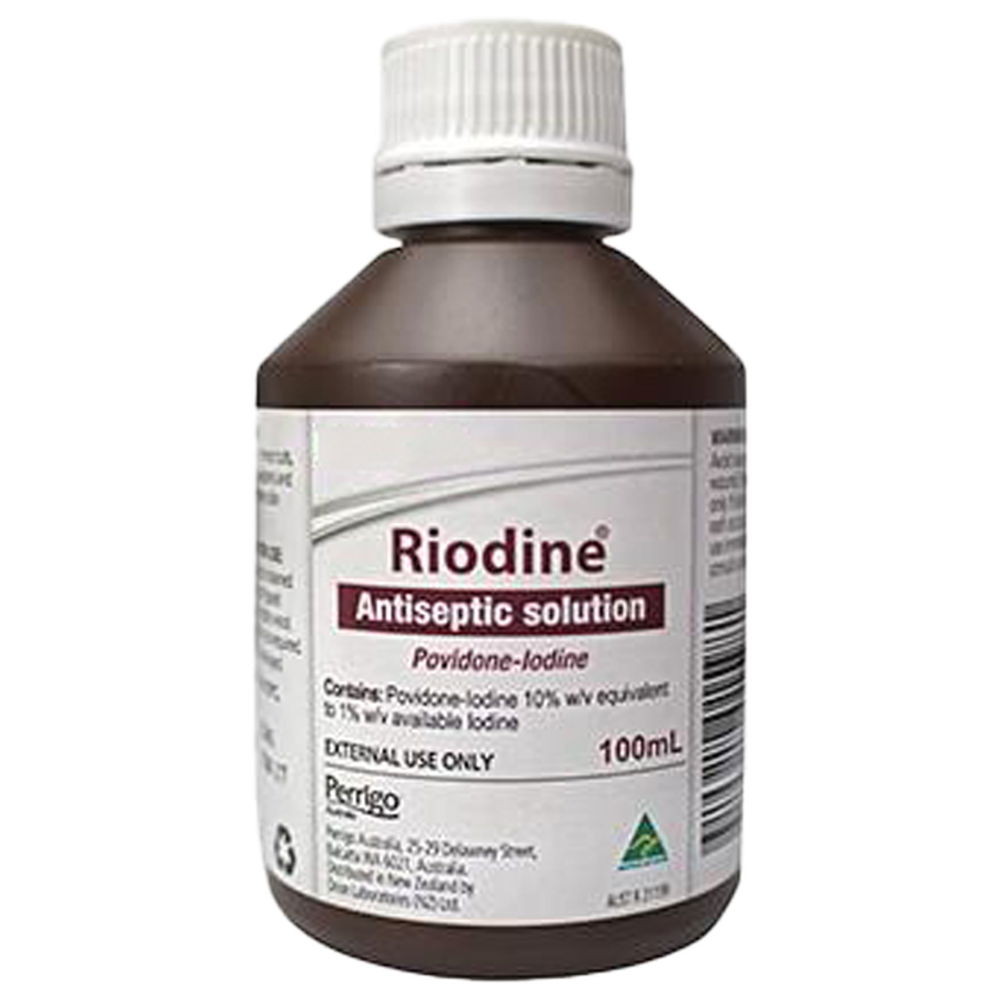 RIODINE 10% Povidone Iodine Solution Bottle 100ml