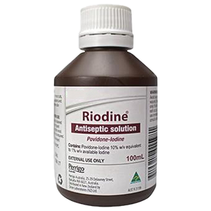 RIODINE 10% Povidone Iodine Solution Bottle 100ml