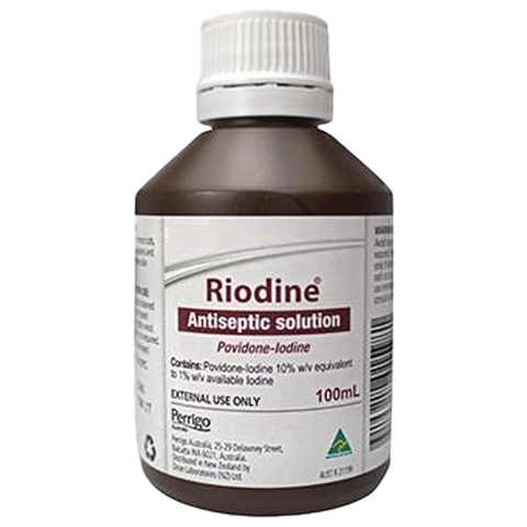 RIODINE 10% Povidone Iodine Solution Bottle 100ml