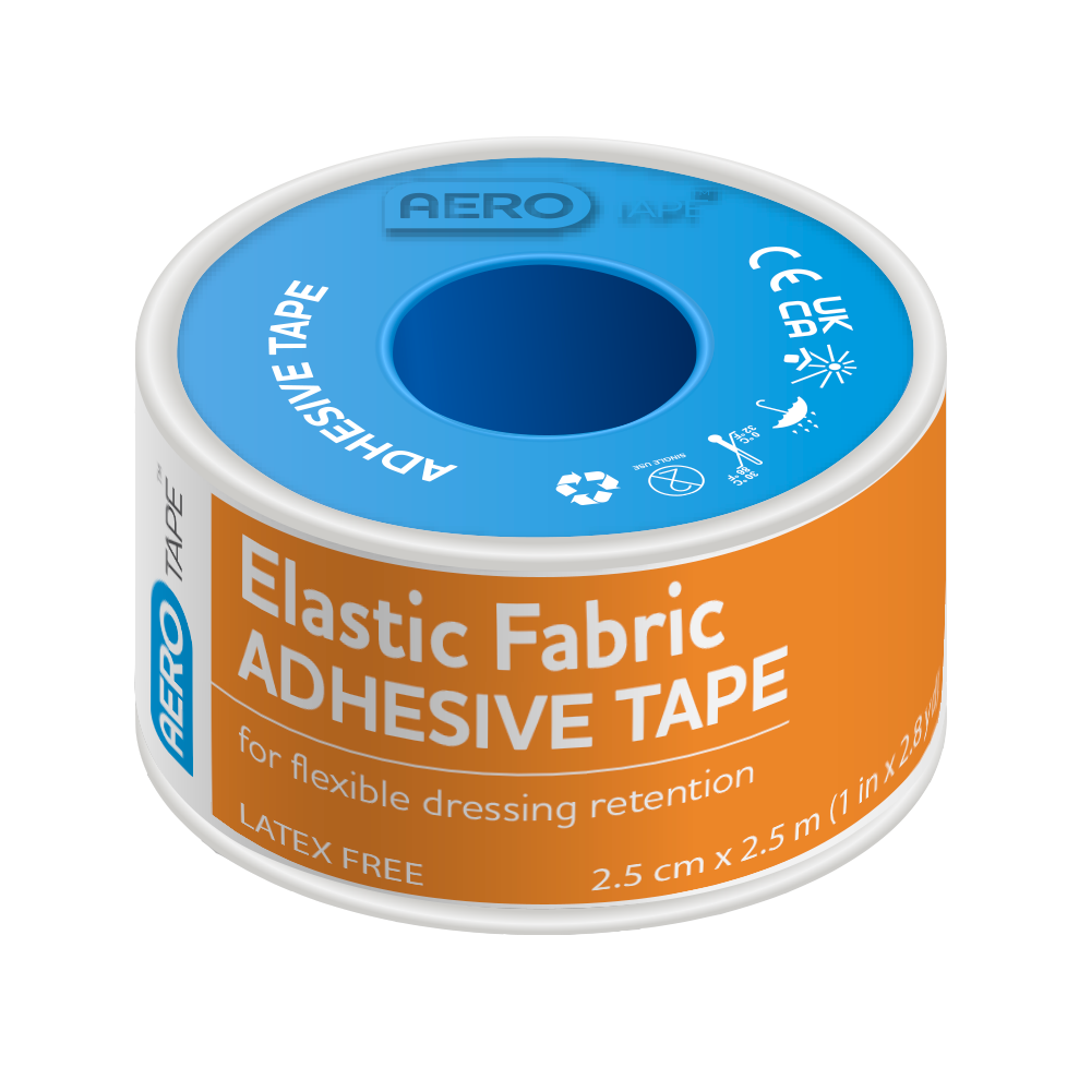 AEROTAPE Elastic Fabric Adhesive Tape 2.5cm x 2.5M