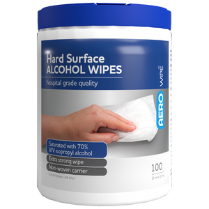 AEROWIPE 70% Isopropyl Alcohol Hard Surface Wipes Tub/100