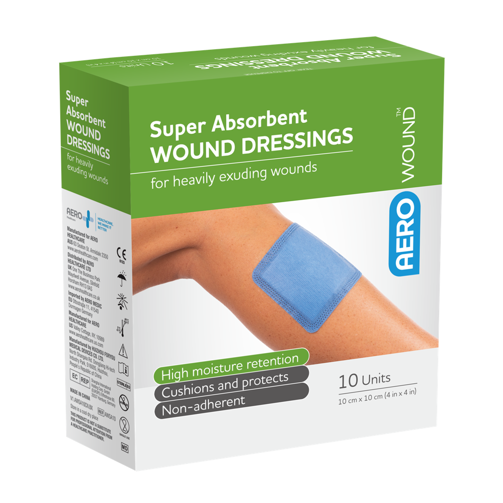 AEROWOUND Super Absorbent Wound Dressing 10 x 10cm