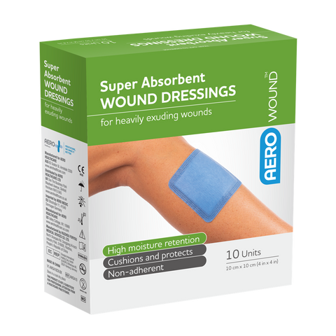 AEROWOUND Super Absorbent Wound Dressing 10 x 10cm