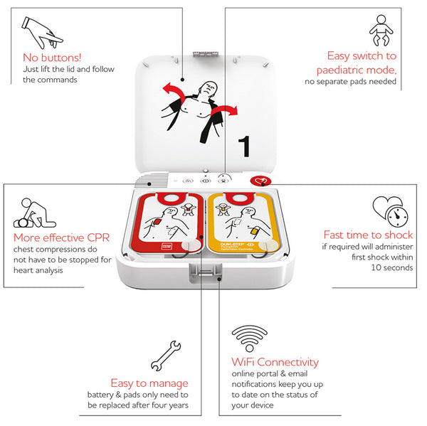 LIFEPAK CR2-A Fully-Automatic Defibrillator with Wi-Fi