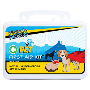 CUSTOM Pet Plastic Waterproof First Aid Kit 21cm W x 7.5cm D x 13cm H