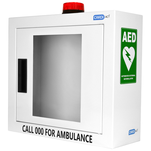 Custom Alarmed AED Cabinet with Strobe Light 42 x 38 x 15.5cm