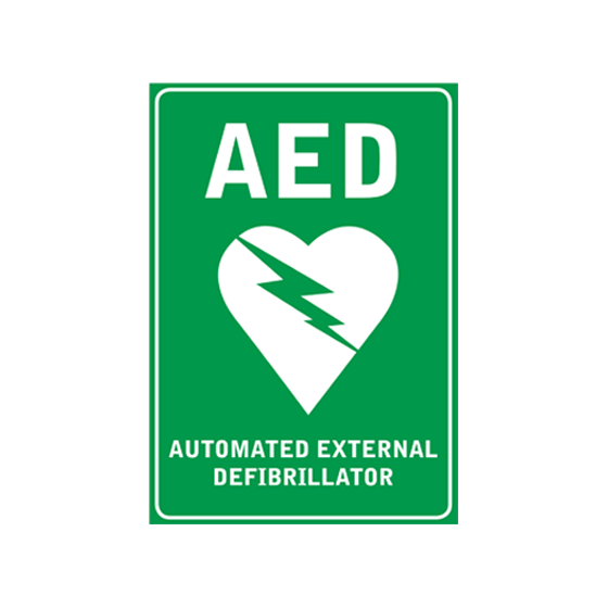 Wall Sticker AED Sign A4