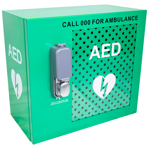 Alarmed Outdoor AED Cabinet with Lock 48 x 47 x 31cm