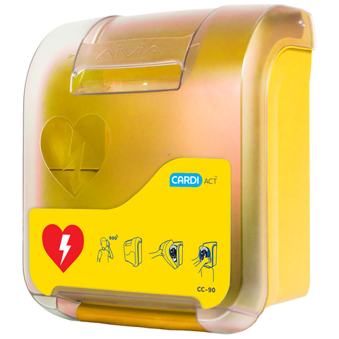 CARDIACT Alarmed AED Cabinet (Yellow) 41 x 33 x 19cm